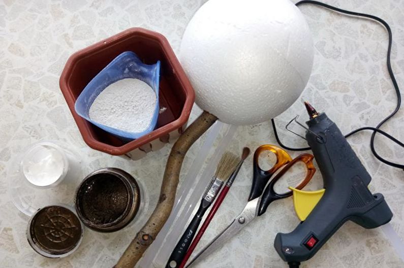 DIY topiary καφέ - Εργαλεία και υλικά