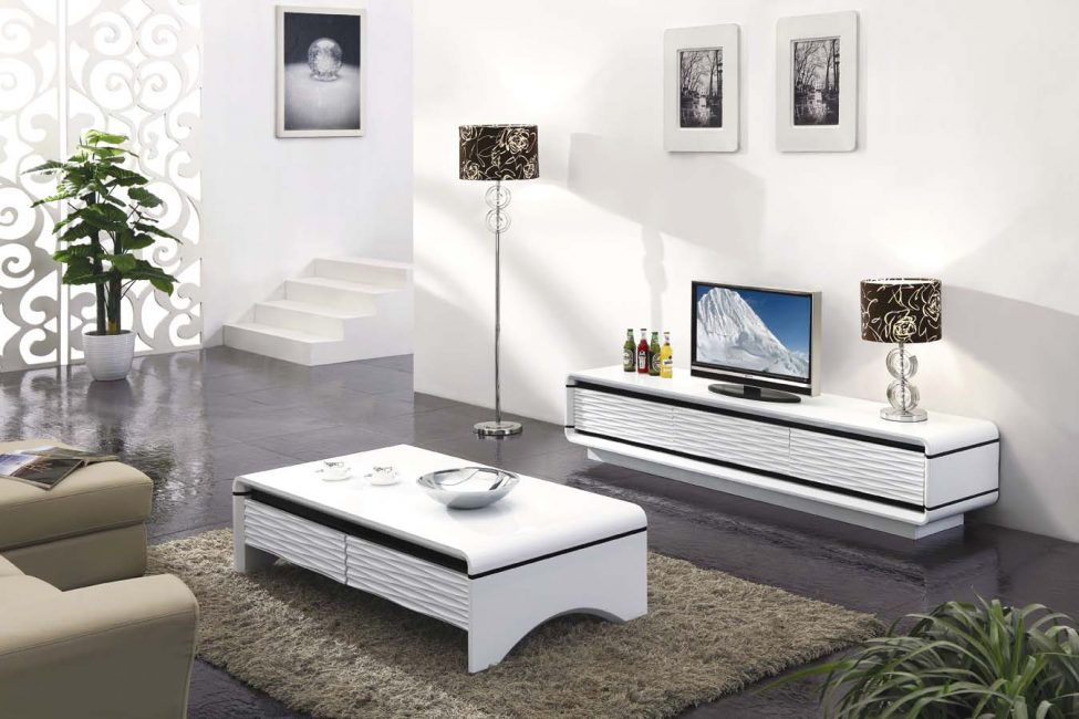 Vita möbler främjar avkoppling