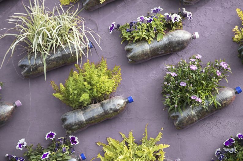 Decorațiuni de grădină pentru sticle de plastic DIY