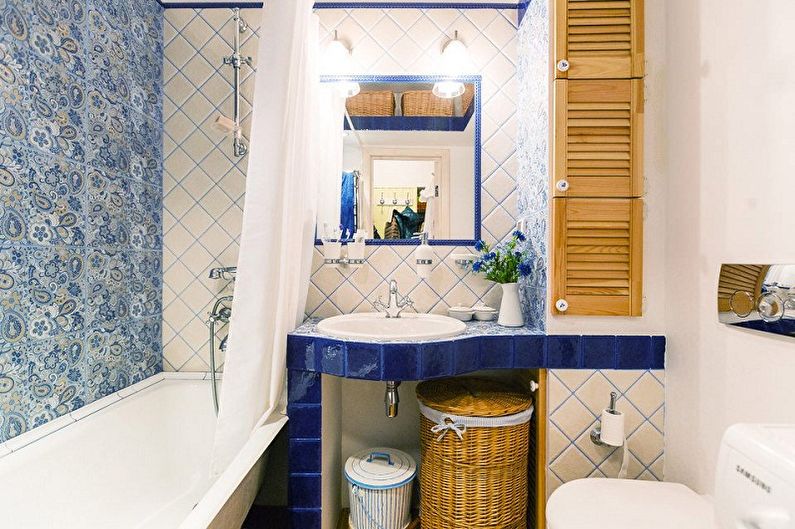 Kúpeľňa 5 m2 Štýl Provence - interiérový dizajn