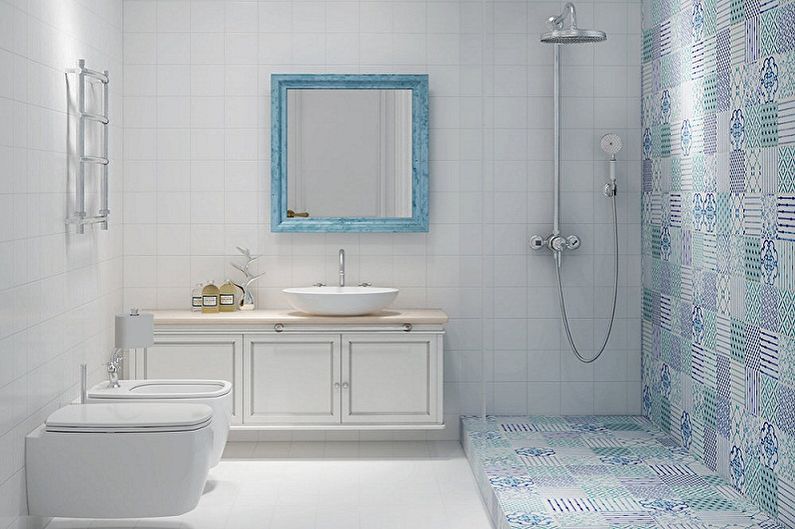 Kúpeľňa 5 m2 v škandinávskom štýle - interiérový dizajn