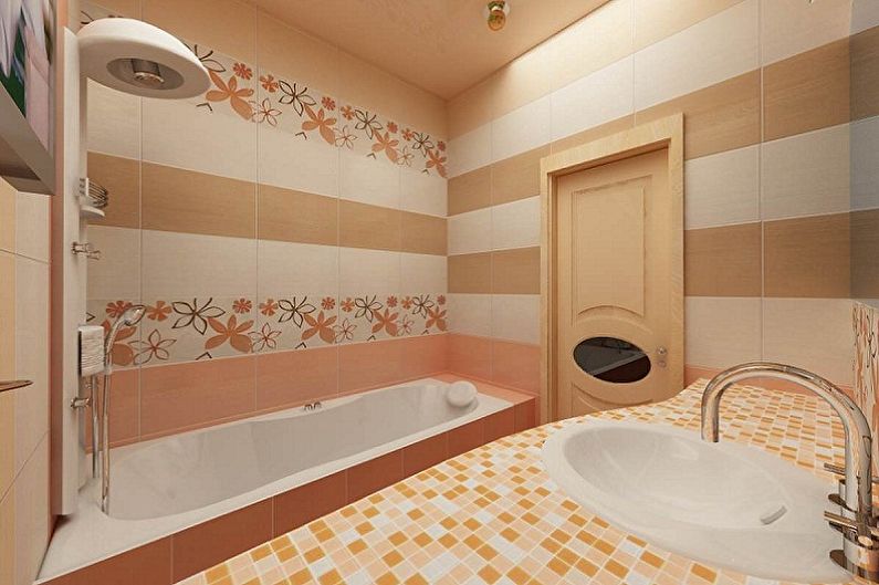 Εσωτερική διακόσμηση μπάνιου 5 τ.μ. - Φωτογραφία