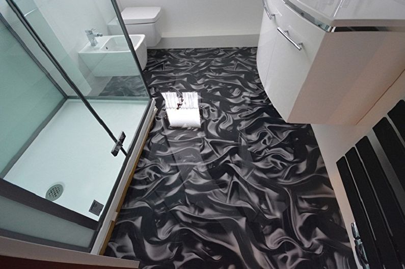 Kúpeľňový dizajn 5 m2 - povrchová úprava podláh