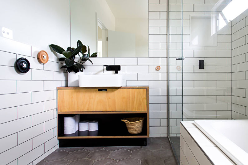 Oblikovanje kopalnic v skandinavskem slogu - pohištvo