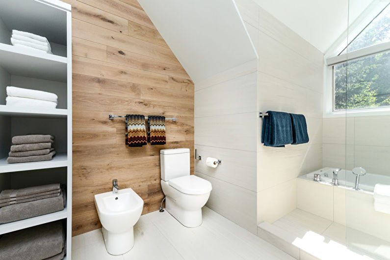 Design scandinav de baie - Decor și iluminat