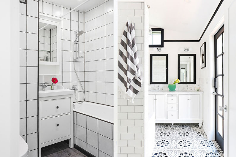 עיצוב חדר אמבטיה בסגנון סקנדינבי - לבן