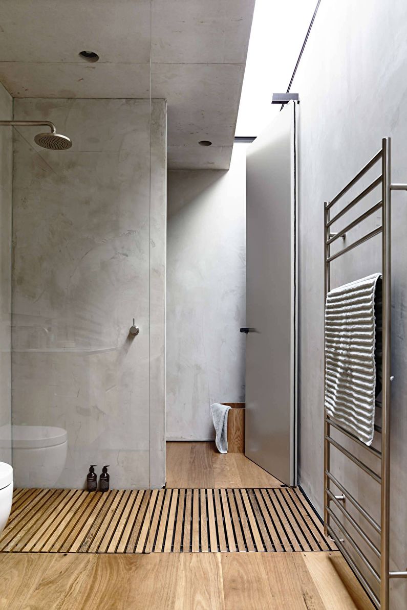 Design de banheiro moderno - acabamento de teto