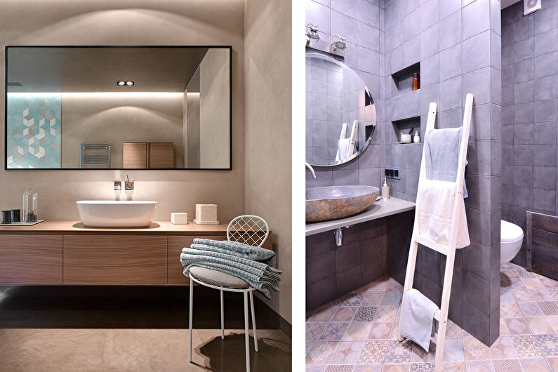 Design de interiores de banheiro moderno - foto