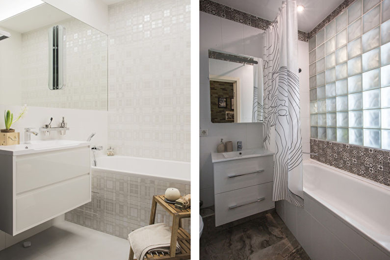 Moderný dizajn interiéru kúpeľne - foto