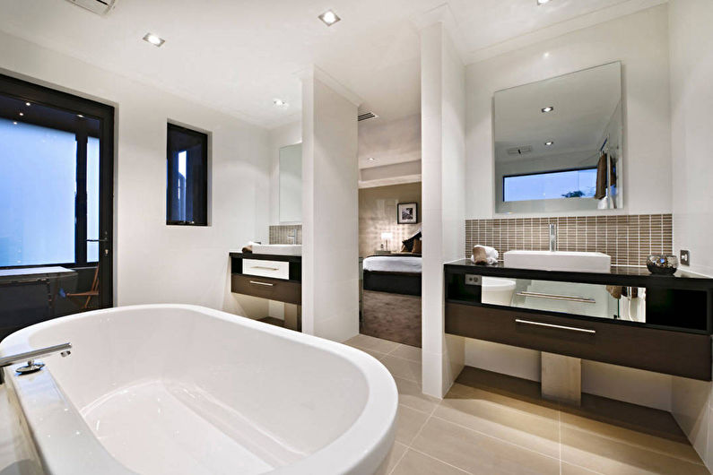 Design de interiores de banheiro moderno - foto