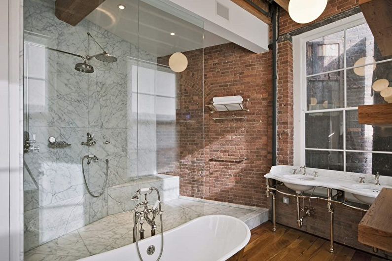 Μπάνιο Loft Terracotta - Εσωτερική διακόσμηση