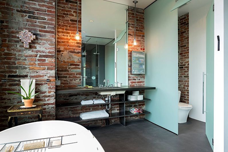 Baño Loft Terracotta - Diseño de interiores