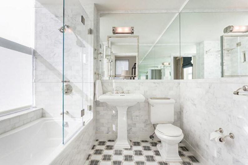 Banheiro com chuveiro - foto de design de interiores