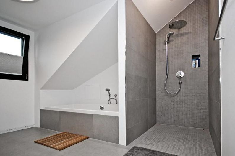Badrum med dusch - inredningsfoto