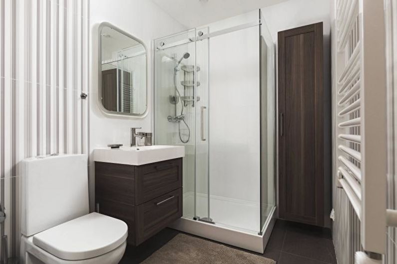 Kúpeľňa so sprchovacím kútom (85 fotografií): nápady na dizajn
