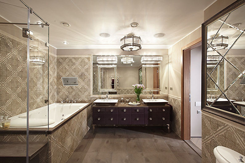 Klasická kúpeľňa - stropná povrchová úprava