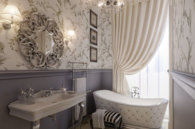 Interiérový dizajn kúpeľne v klasickom štýle - fotografia