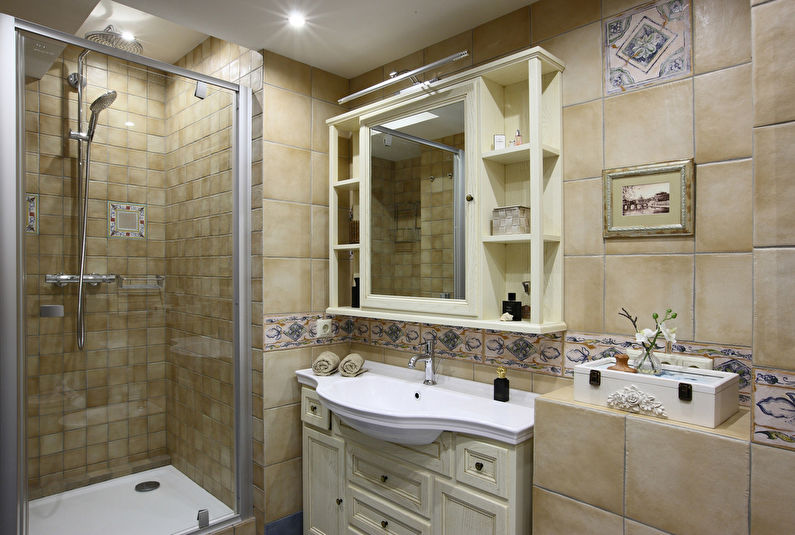 עיצוב פנים חדר אמבטיה בסגנון קלאסי - צילום