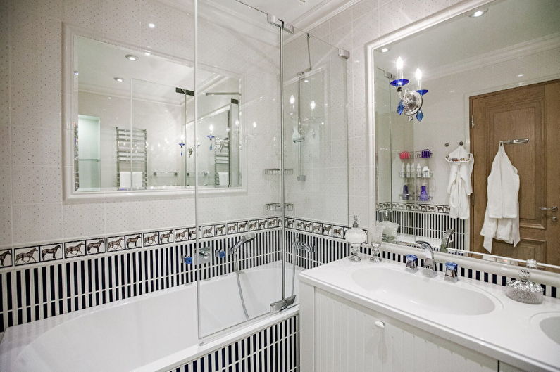 עיצוב פנים חדר אמבטיה בסגנון קלאסי - צילום