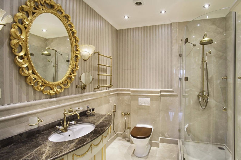 Klasická kúpeľňa: interiérový dizajn