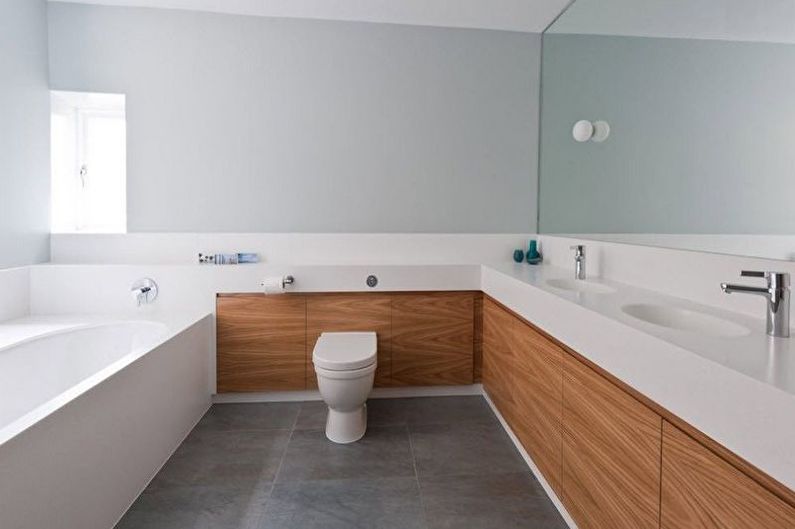 Minimalistický dizajn kúpeľne - podlahová úprava