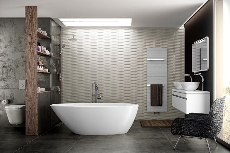 Design minimalist de baie - Decorațiuni de perete