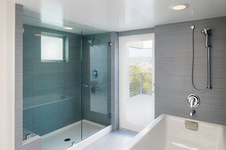 Minimalistický dizajn kúpeľne - stropná povrchová úprava