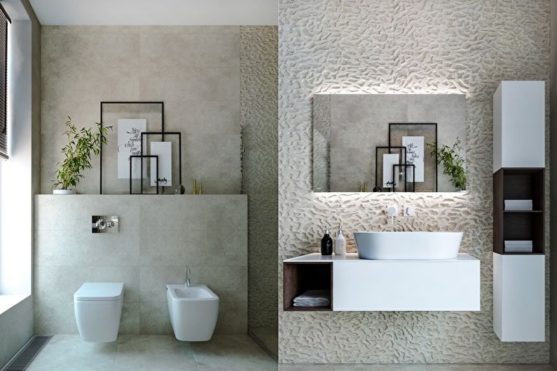 Design minimalist de baie - Decor și textile