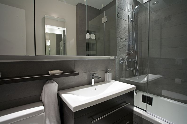 Malá kúpeľňa v štýle minimalizmu - interiérový dizajn