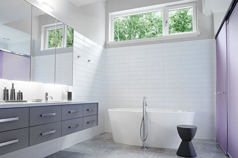 Interiérový dizajn kúpeľne v štýle minimalizmu - foto