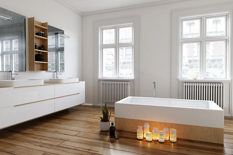 Design interior baie în stilul minimalismului - fotografie