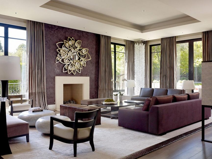 Hermosa sala de estar en estilo clásico.