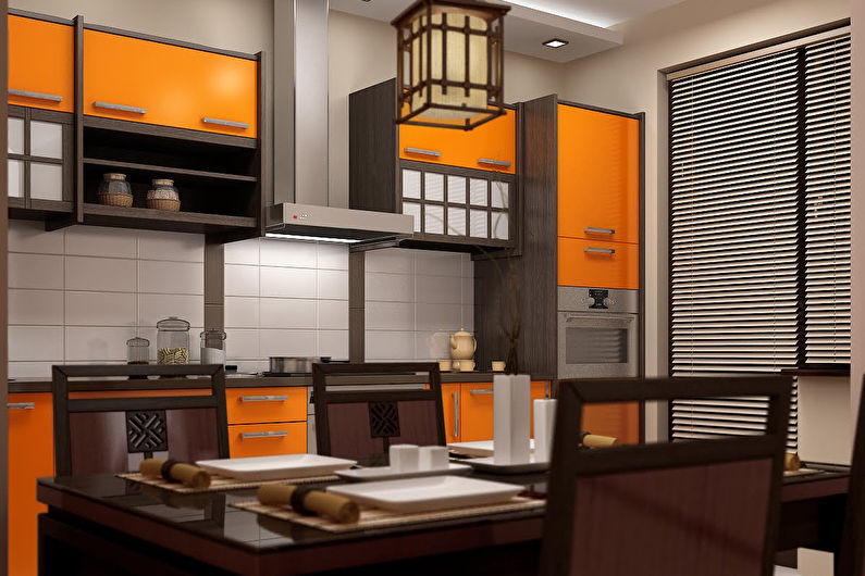 Kuchyňa zariadená v japonskom štýle - interiérový dizajn