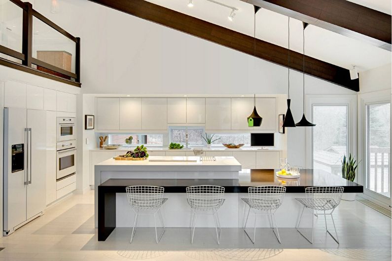 Cocinas integradas - foto, diseño de interiores.