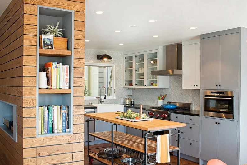 Cocinas integradas - foto, diseño de interiores.