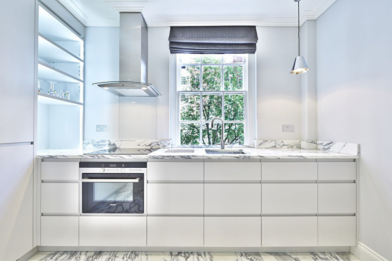 Små innebygde kjøkken - foto, interiørdesign