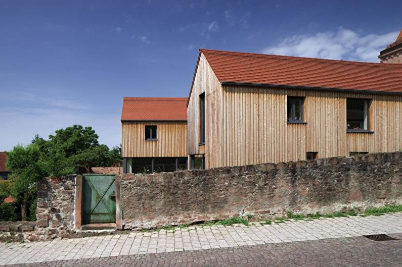 Casa de campo de madeira de estilo escandinavo - foto