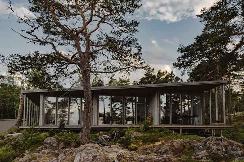 Casa de campo escandinava - Janelas e portas
