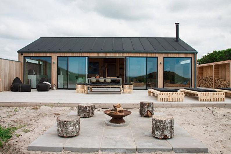 Alpendre para uma casa de campo escandinava - foto