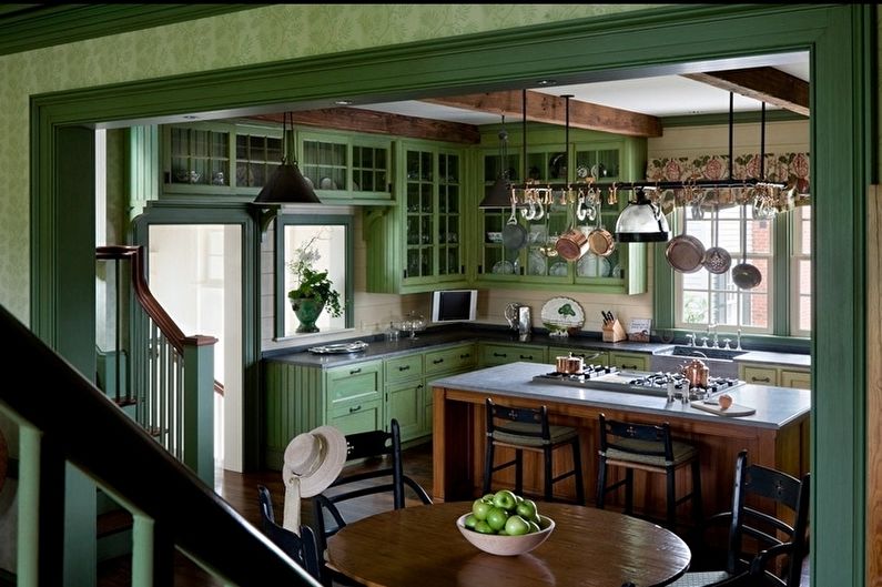 Country Green Kitchen - Interiørdesign