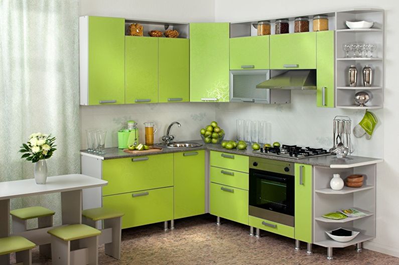 Lite grønt kjøkken - interiørdesign