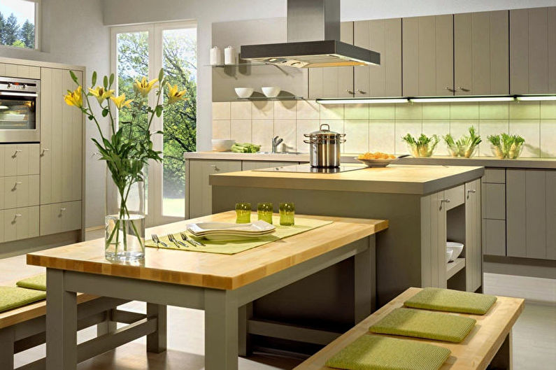 Green Eco Style Kitchen - Interiørdesign