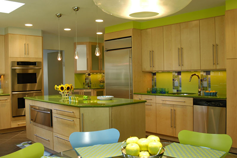 Zelená s hnedou - Kombinácia farieb v interiéri