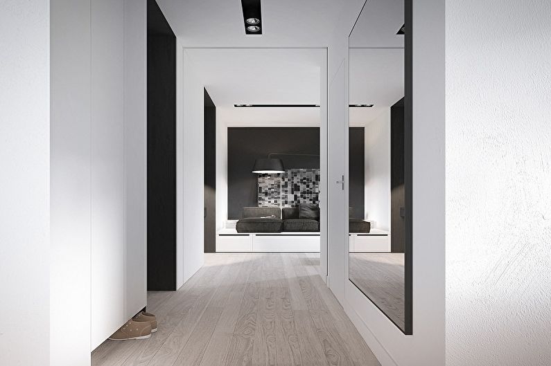 Tipos de espelhos no corredor - design exterior