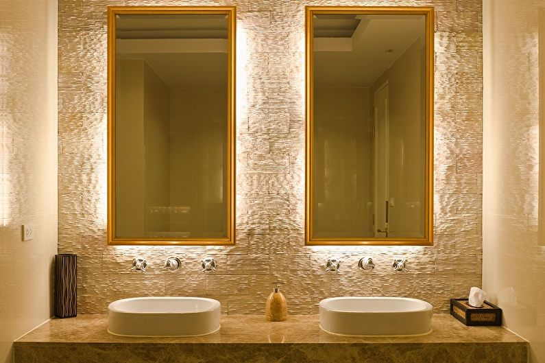 Τύποι καθρεπτών μπάνιου - Φωτιζόμενος καθρέφτης