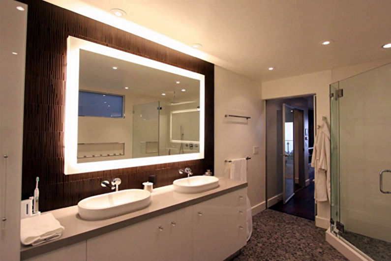 Καθρέφτης μπάνιου - σχήματα και μεγέθη