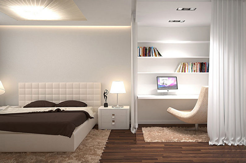 Zonarea camerei - Dormitor și birou