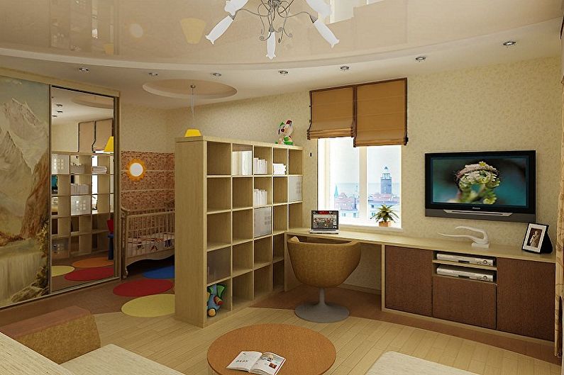Ako zónovať izbu rodič - dieťa - zónovanie miestnosti s nábytkom